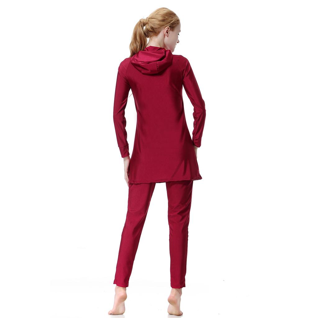 Women Muslim Swimwear Full Coverage  Comfortable Swimming Suit Highly Elastic  Muslim Bathing Suit With Cap Plus Size