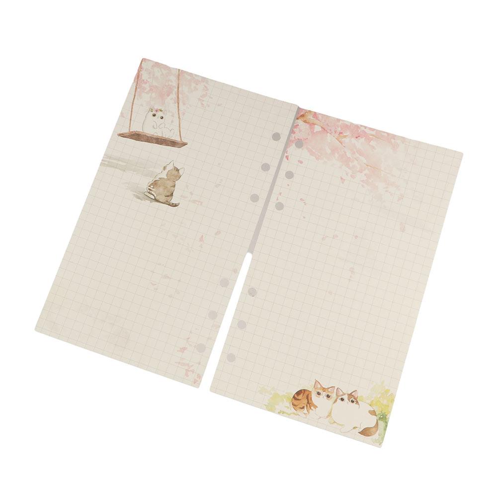 

Binder Line Pages Grid Pages Sakura And Cat Binder 80 Sheets Loose Leaf Notebook Inner Pages A6 A6