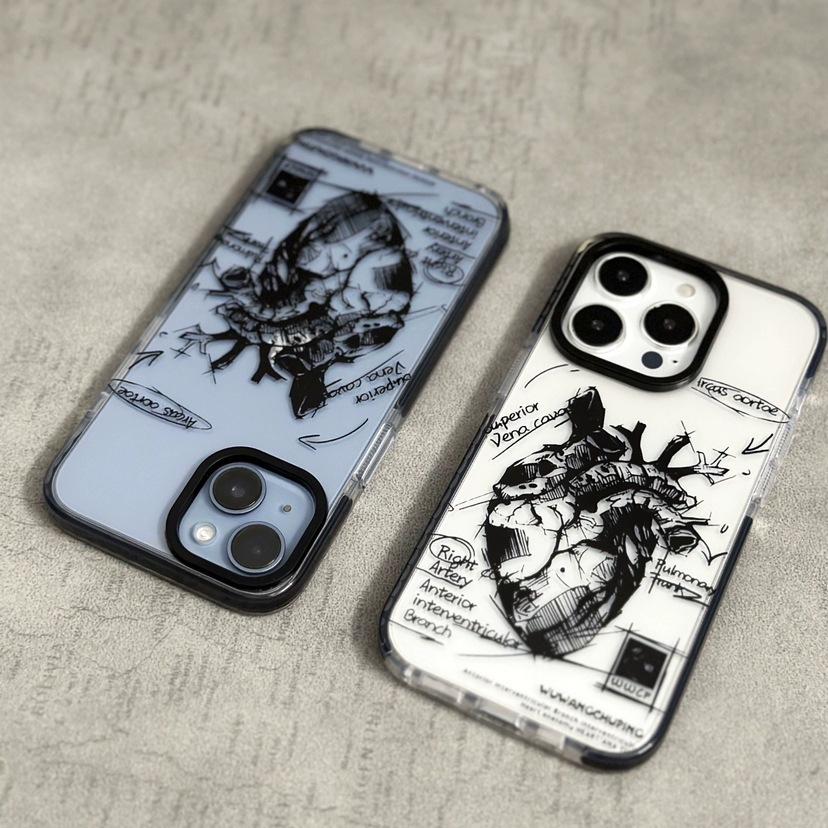 Personalized heart for 15promax iPhone 14 Pro case iPhone13mini creative 12 art x