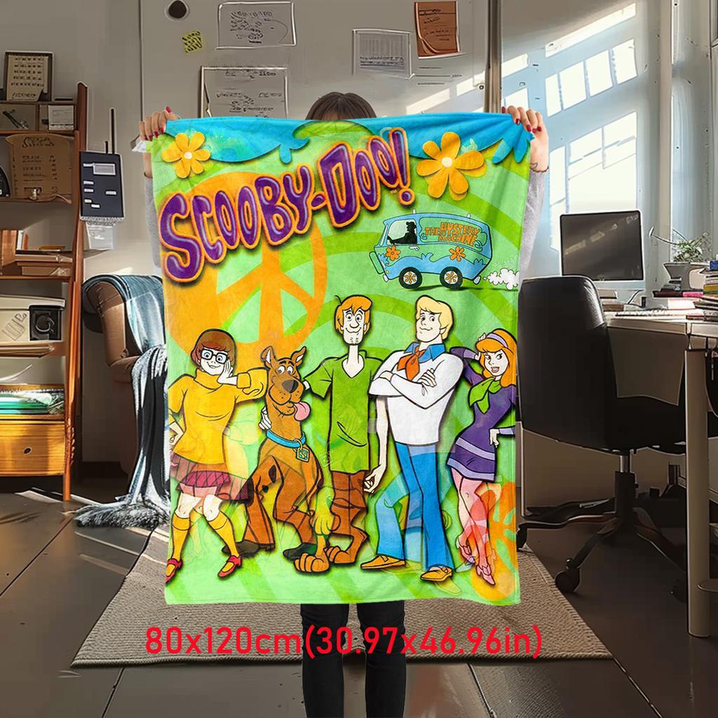 Halloween fantasy comedy adventure cartoon movie Scooby-Doo blanket soft home furnishing nap decoration four seasons warm Sherpa blanket U12