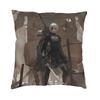 Fashion Anime Cartoon Game Nier Automata Square Throw Pillow Cover Decoration Printing Sexy Girl Yorha Cushion Cover For Car