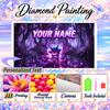 Personalized Gengar Diamond Art Custom Name 5D Diamond Painting Full Drill DIY Craft