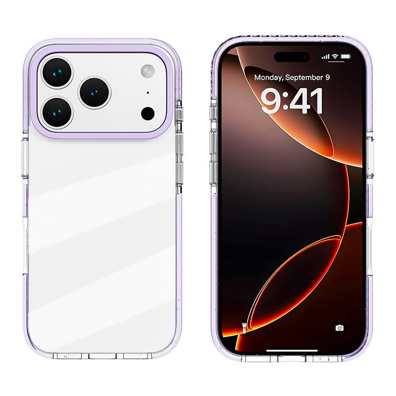 Suitable for IPhone17 ProMax Candy Three In One Phone Case IPhone 16 Transparent Anti Drop Full Package 15 Protective Case