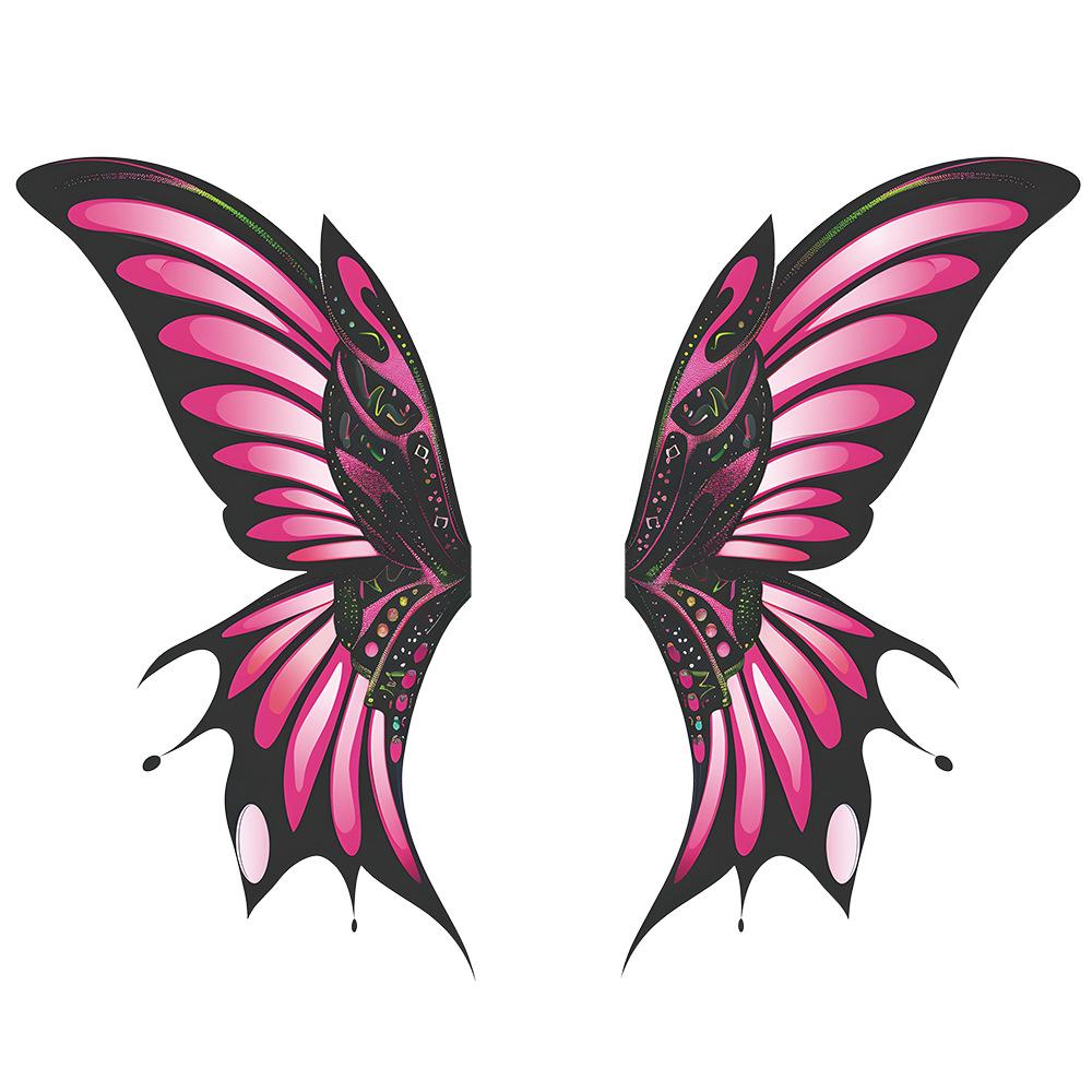 

Creative Butterfly Wings Wall Sticker Self-Adhesive Removable for Kids Room Living Room Home Background Wall Decoration 39x118CMx2PCS різнокольоровий