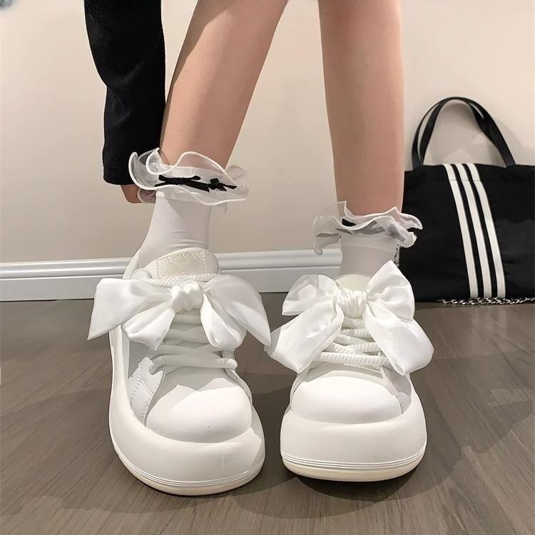 Silk bow shoe buckle accessories fairy girl high-end board shoes bread shoes shoelace buckle decorative shoe flower accessories
