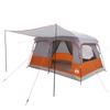 Familienzelt Grau und Orange 320 x 210 x 180 cm Polyester
