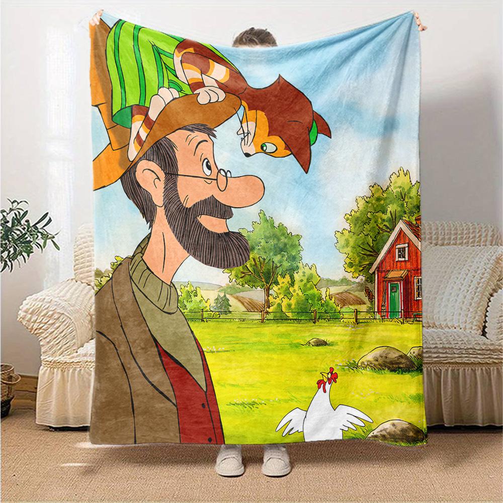 Farmer'S Hat Adventure Flannel Blanket Super Soft Warm Cozy Blanket For Sofa Bed Office Travel Allseason Home Decor Gift
