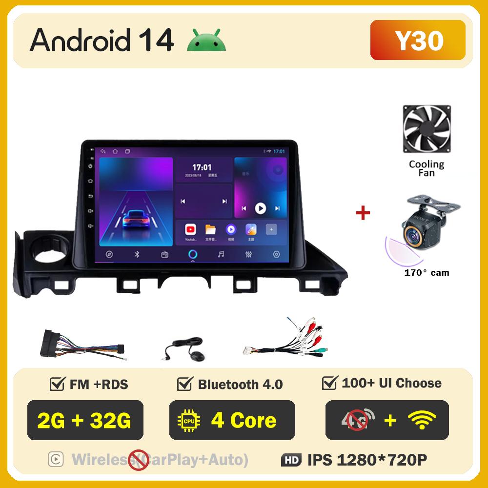 Car Video Player For Mazda CX5 Mazda 6 Atenza 3 2016-2018 Carplay Android 14 Auto Radio Intelligent System GPS Navigation  Wifi