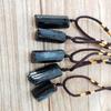 Positive Energy Healing for Raw Gemstone Necklace Black Stone Pendant Necklace G