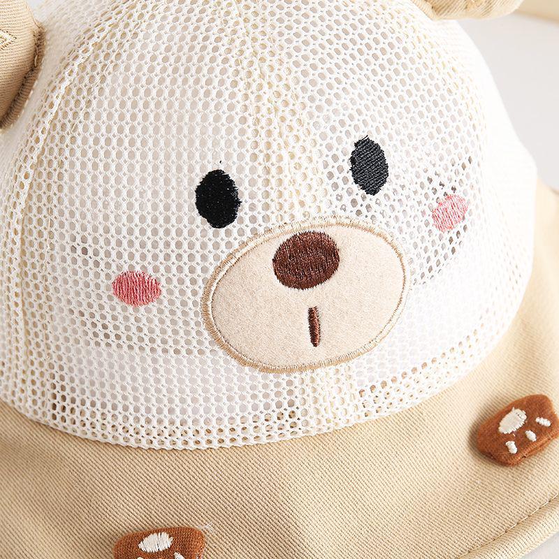 Infant Sun Protection Bear Hat – Breathable Mesh Bucket for Boys & Girls