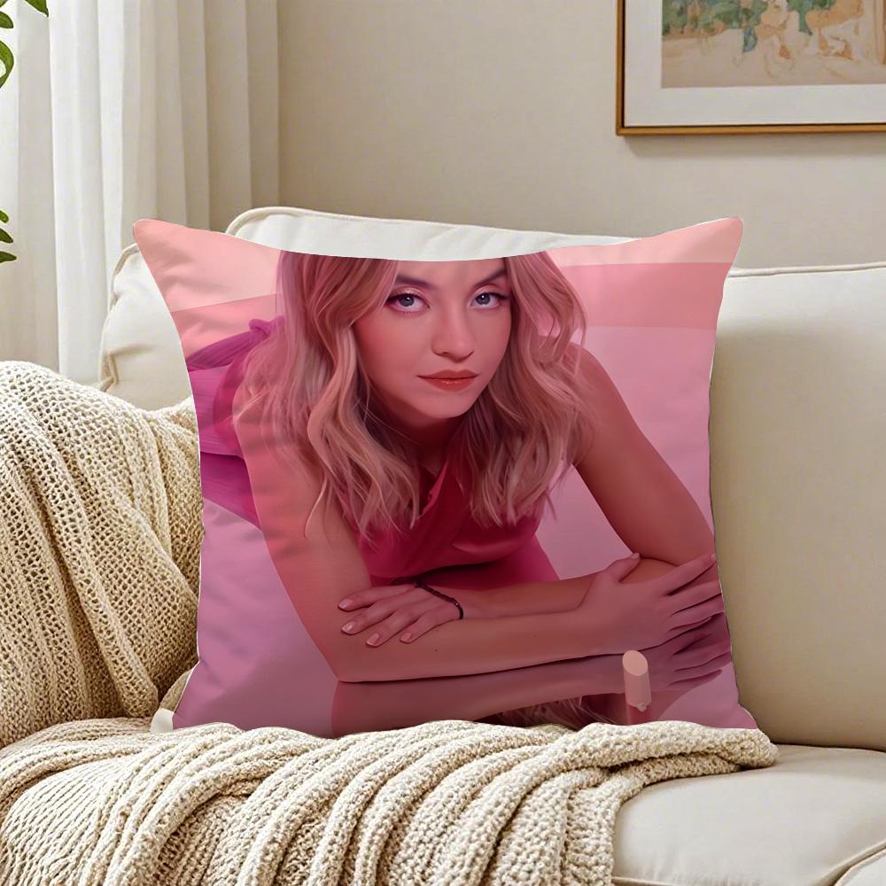 actor bold SSydney SSweeney Cushion Cover Pillowcase Antidustmite living Room Sofa Decor Cushion Room