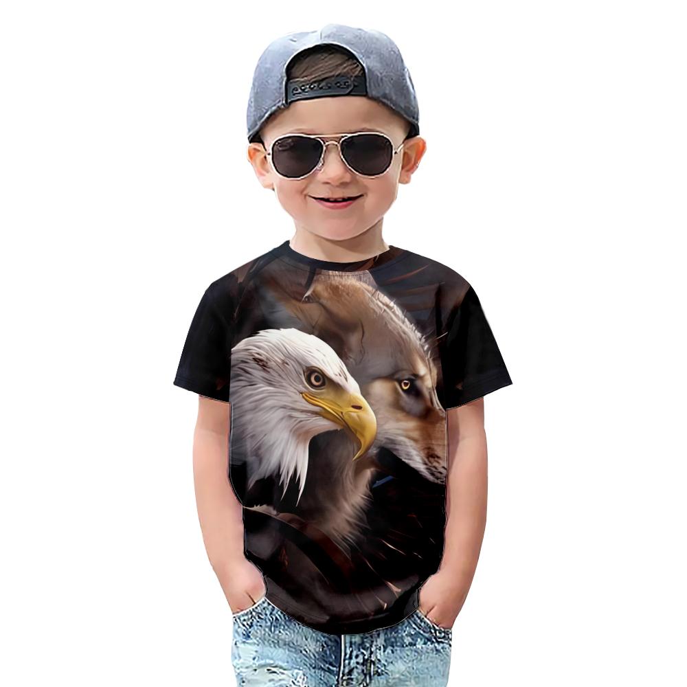 

Свободная мужская уличная рубашка Eagle с 3D-печатью 160 зелёный