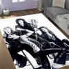 Queen Rock Band In Black Leather Themed Anti-Slip Rugs - Polyester Home Decor, Suitable for Bedrooms, Living Rooms, Doorways, Studios, and Decorations