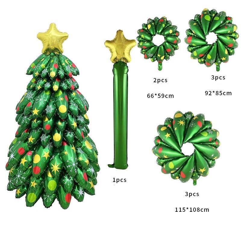 3D DIY Christmas Tree Aluminum Foil Balloon Splicing Christmas Tree Balloon Christmas Decoration Christmas 2026 Supplies