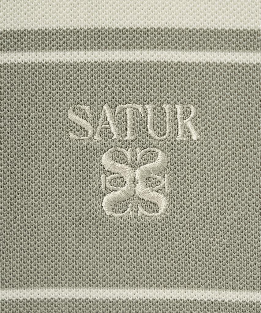 Seteo Rugby Stripe Pique Long Sleeve Khaki