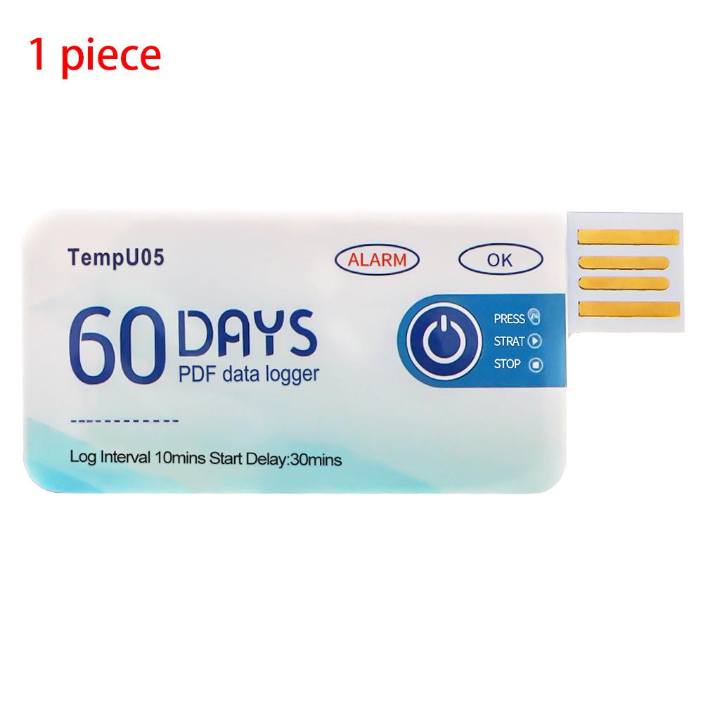 TempU05 Temperature Data Logger 10000 Points Capacity 60/90 Days PDF Report Temperature Recorder For Cold Chain Shipping 1/5pcs