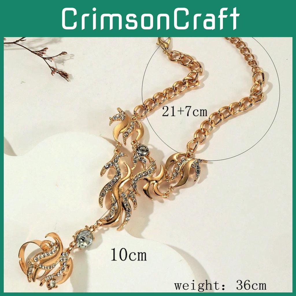 Contemporary Alloy Water Diamond Finger Bracelet For Women Travel Souvenir