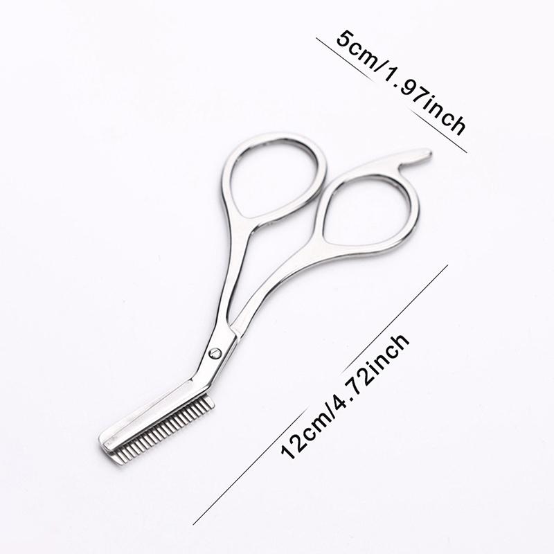 Edelstahl Augenbrauen Trimmer Schere Präzisions Pflege Werkzeug für Männer & Frauen Müheloses Messer Haarentfernung Rasierer Werkzeug