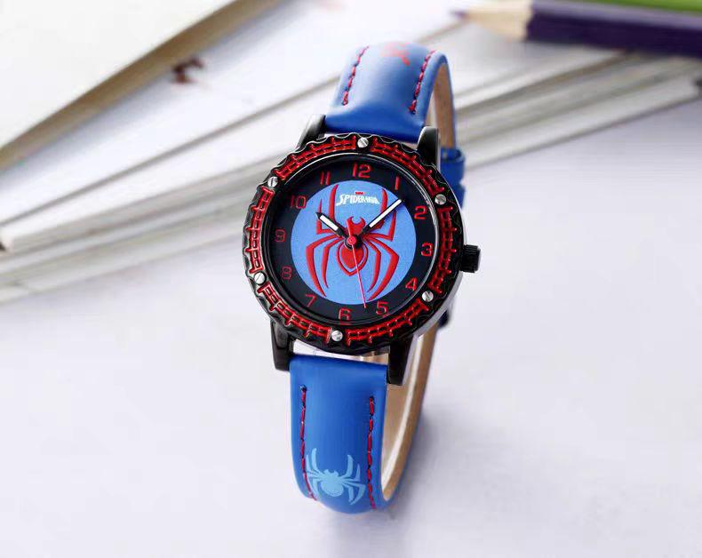 Trendy Kids  Spider Cartoon Waterproof Quartz Watch with Luminous Hands