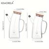 KEMORELA Szczelny Dozownik Oleju Szklana Butelka 750ml/1000ml Pojemnik do Przechowywania w Kuchni do Gotowania Piknik Sezonowy Grill Zewnętrzny