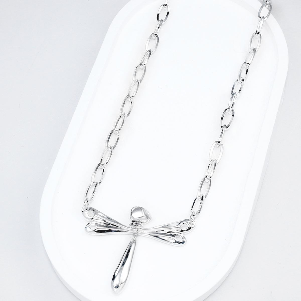 UNOde50 2025 Dragonfly Necklace: Retro Spanish Design, Shiny Finish, Women s Fashion Jewelry Gift 45+6 cm