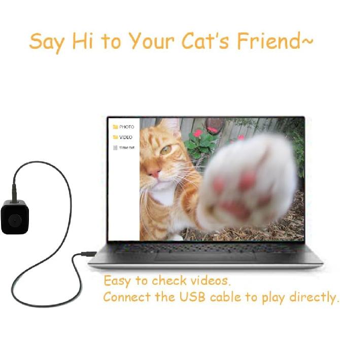 Cat Camera Collar, No WiFi Needed No APP,Cat Collar Camera with Video Record, Body Camera for Cat/Dog Recording,Camera for Cat Collar,Pet Collar