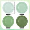Breroa Gradient Green Paper Plates, 72-Pack, 7-Inch Disposable Round Dinner Plates, Heavy-Duty, for Weddings, Birthday Parties, and Table Decorations