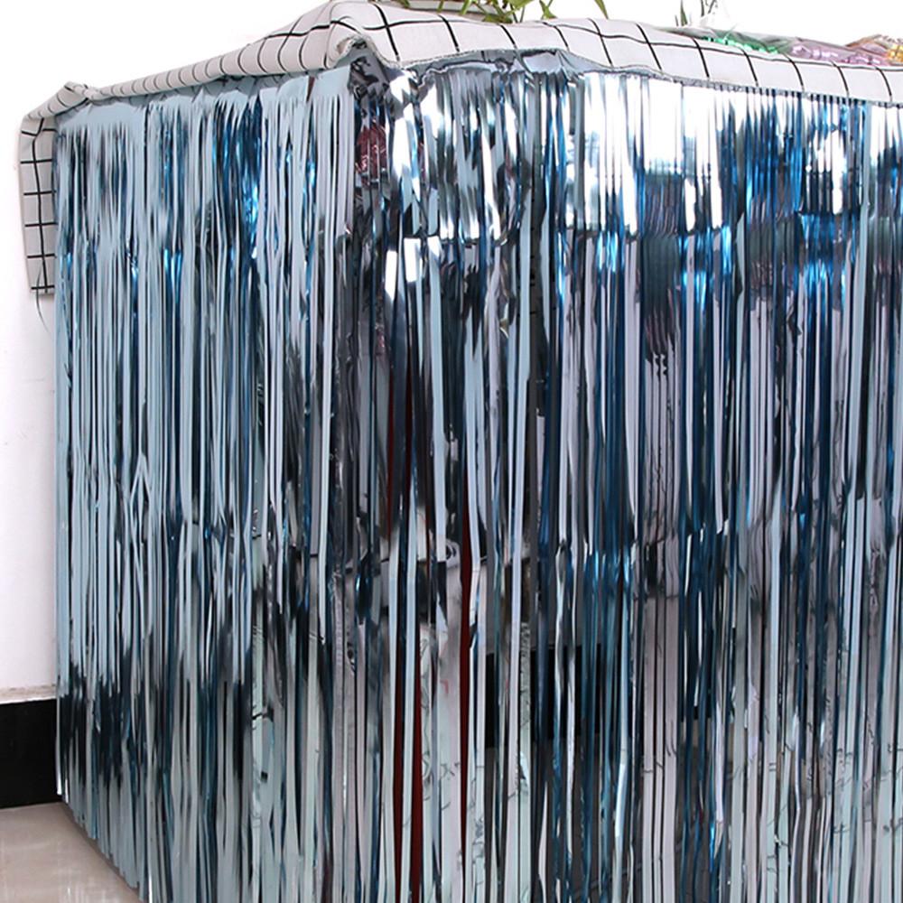 275m Beautiful Blue Rain Silk Table Skirt Ideal For Stylish Dessert Setup Table