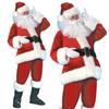 Luxurious Plus Size Christmas Santa Claus Flannel Suit For Adult Fancy Dress Outfit