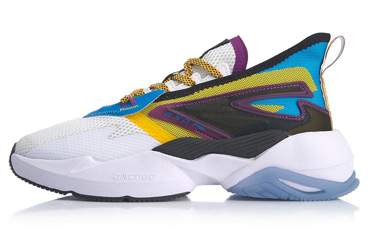 Li Ning Transcend Нескользящие износостойкие низкие беговые кроссовки мужские Бело-синие AGLQ029-3 41