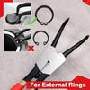 LEONTOOL Snap Ring 90 Degree Long Tip 310mm Overall Curved for Installing and Removing Snap Dedicated Tool Pliers, Bent, Type, 2.45mm Diameter,