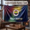 Manta de Franela Personalizada con Nombre Patrón del Fenerbahçe FC Cálida Decoración para el Hogar