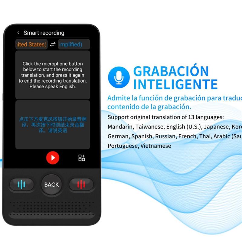 Dispozitiv Translator T13 Suport 160 Limbi Traducere Instantanee Inteligentă în Timp Real Mașină de Traducere Text Foto