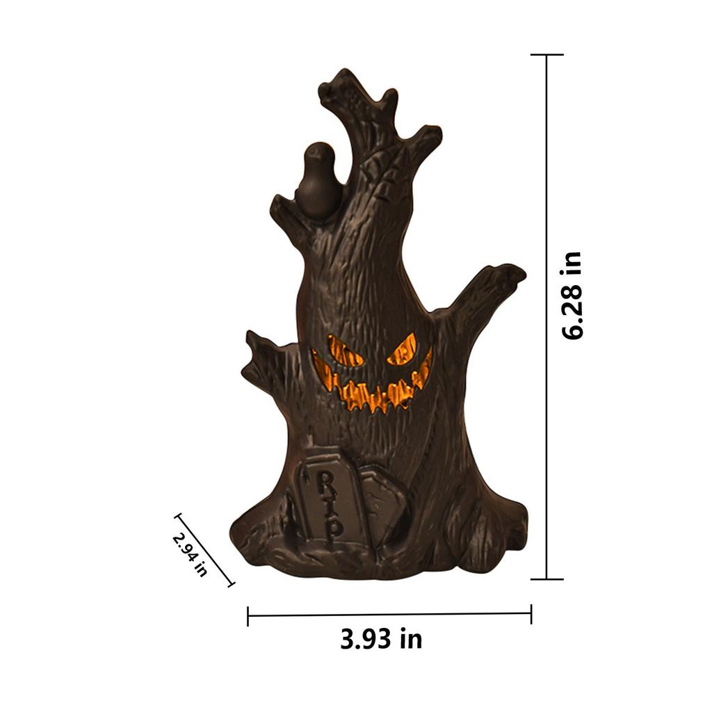 Flameless Black Candles Halloween Ghost Tree Led Glow Ghost Lights Led Candles For Halloween Party Decorations Table Room Decor