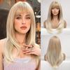 Hand-knitted Light Gold Long Straight Hair New Style Other Wigs Women's Synthetic Layered