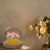 Tulip Night Light Tabletop Ornament Home Decor Simulation Flower Lamp Bedside Table