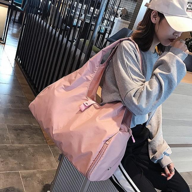 Women's Wear-Resistant Travel Sports Bag with Luggage Strap and Wet/Dry Separation