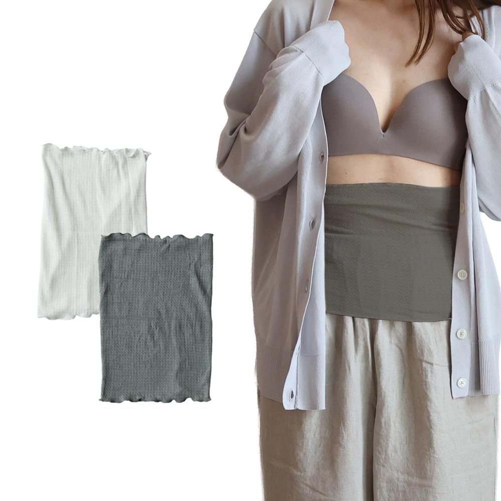 

SOWAN Цельный мягкий и согревающий живот для середины лета Унисекс для мужчин и женщин Комплект 1-2 шт., Сверхтонкий, (Слоновая кость, Угольный)