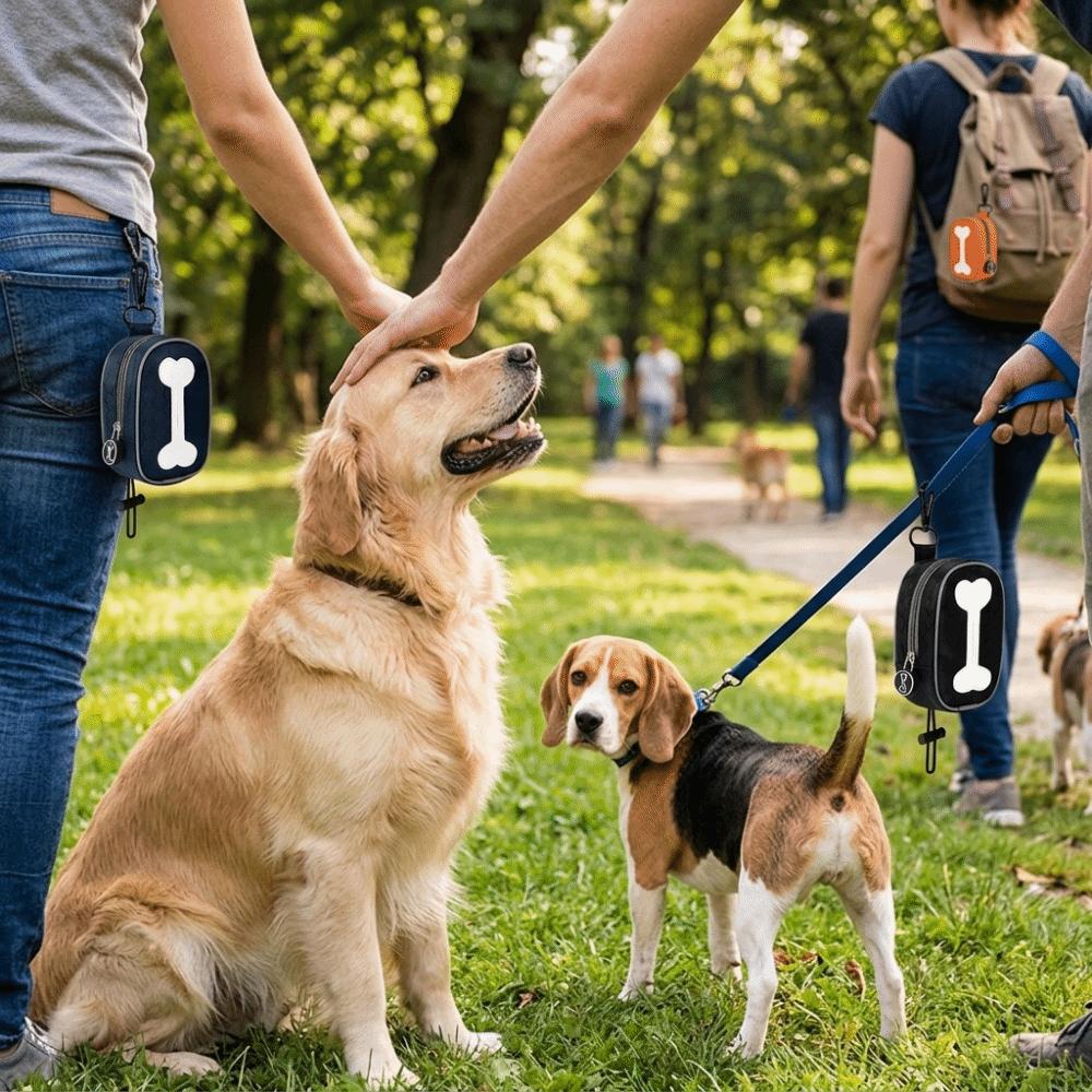 Compact Size Dog Poop Bag Dispenser Durable Nylon Pet Garbage Bag Carrier Pet Waste Collection