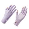 Women's Ice Silk Sun Protection Gloves - Lightweight, Breathable, Anti-Slip, UV Shield for Summer Cycling.