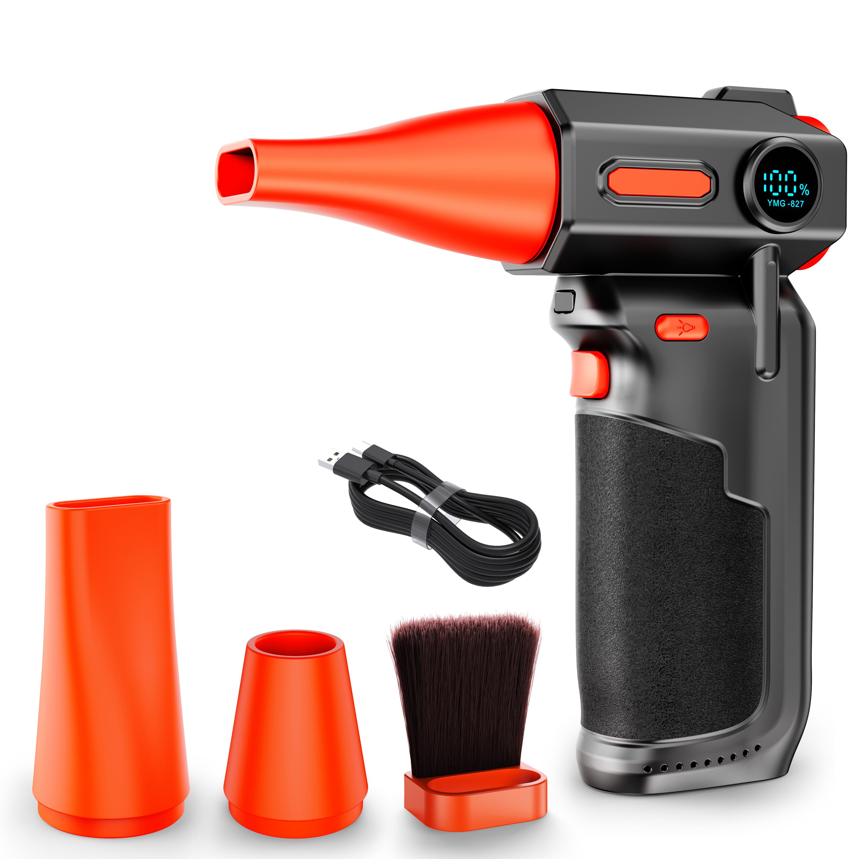 

Инструмент для чистки воздуходувкой 150000 об/мин ВЫСОКОСКОРОСТНОЙ Электрический воздушный пылесос Перезаряжаемая Мощная воздуходувка Турбо-реактивный вентилятор 3 регулируемые скорости