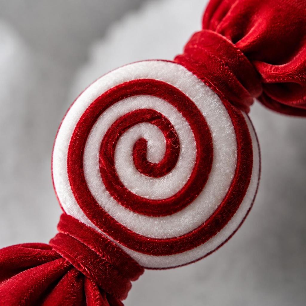 CandyShaped Christmas Ornament Festive Velvet Candy Easy to Hang Ornaments for Party