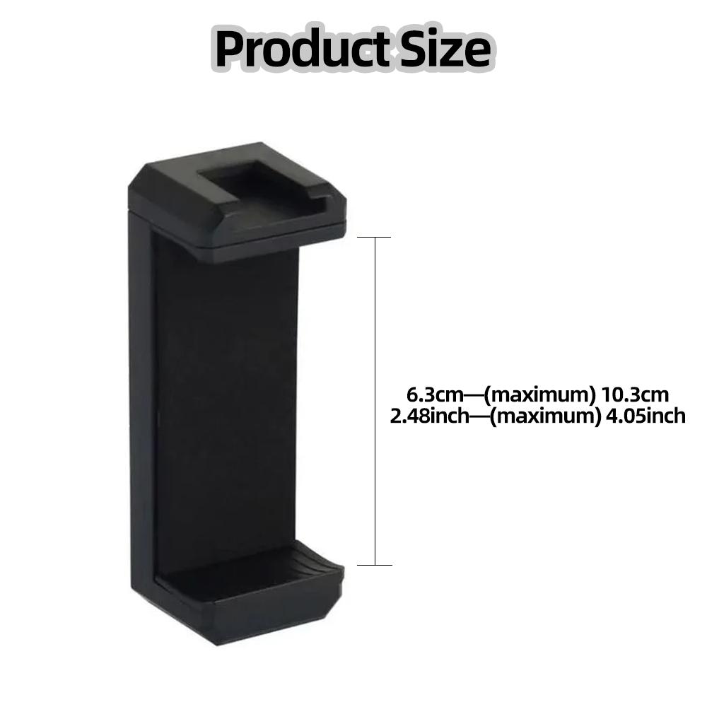 Mobile Phone Clip Tripod Holder with Cold Shoe & 1/4" Screw Hole For iPhone Samsung Huawei Xiaomi Realme Smartphones Accessories
