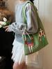 Sac en maille tendance dessin animé à une épaule pour femmes