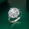 BELLA BOX Classic Opening Resizable Rings For Women Zircon Engagement Party Fine Jewelry Gift
