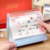2026 Desk Calendar JAN 2026 - DEC 2026 Standing Flip Desktop Calendar 12 Months Planner with Twin-Wire Binding for Home Office School