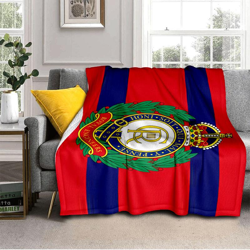 Königliche Pioniere Wappen Emblem Decke Geeignet für Sofas, Betten, Büros und Camping - Perfektes Geschenk für Halloween Weihnachten