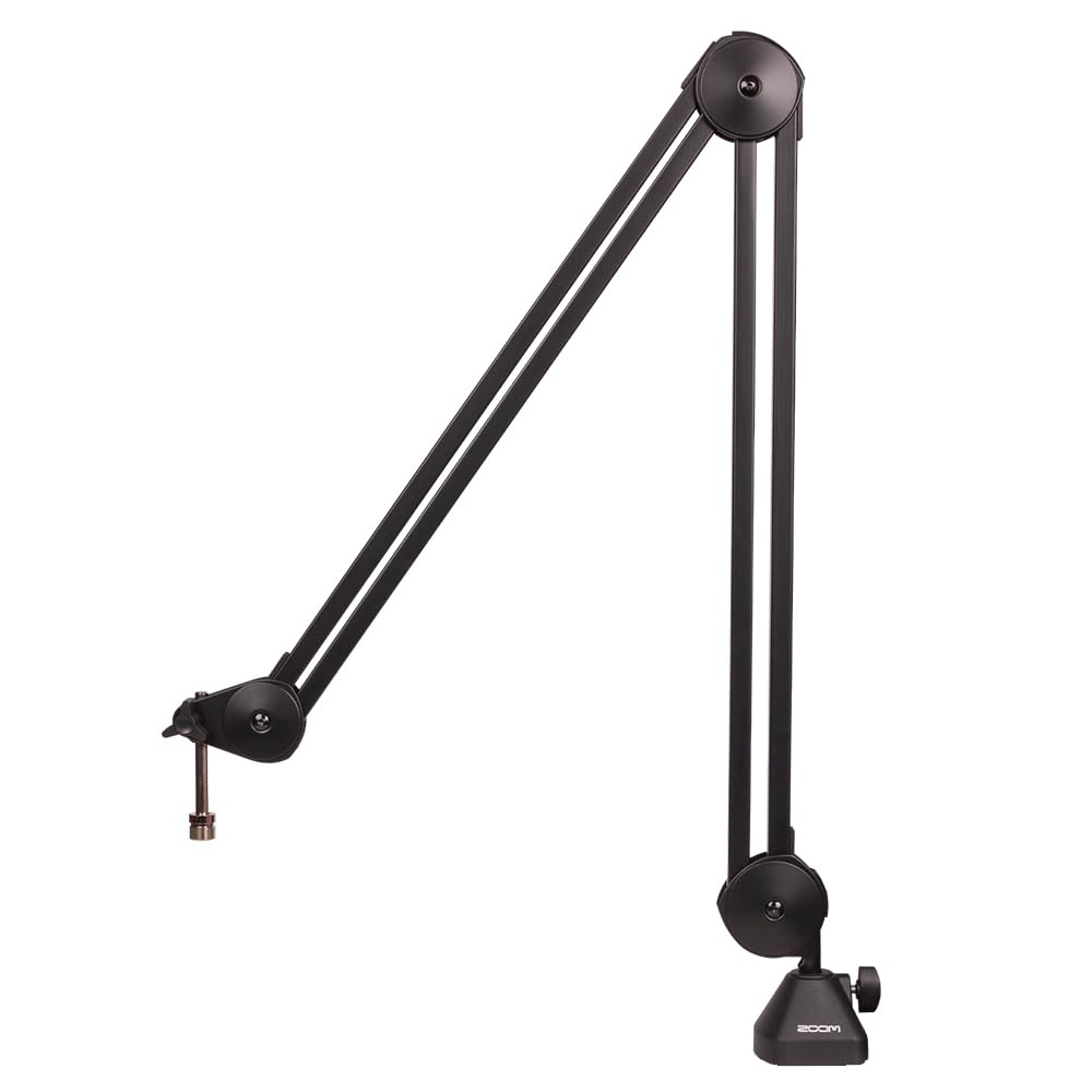 Zoom Microphone Arm for Game Live and Stable Microphone Mounting for Comfortable Clamp Mount Adjustable 2kg Weight Black Streaming, Commentary,