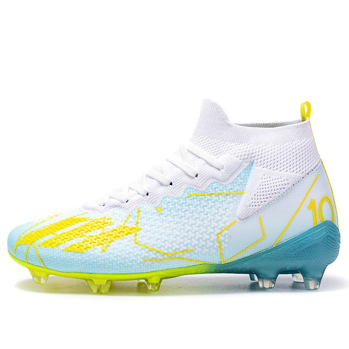 

Новые высокие бутсы с длинными шипами, сломанные шипы, футбольные тренировочные бутсы для искусственной травы, нескользящие и износостойкие соревновательные футбольные бутсы 44