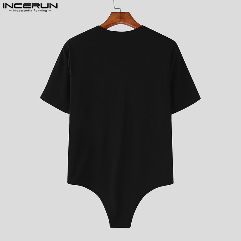 INCERUN Salopete de casă fără mâneci cu cusături și fermoar pentru bărbați, salopete, lenjerie de corp